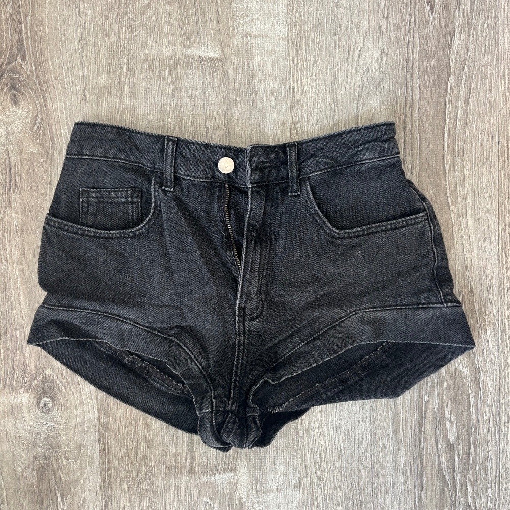 Black Jean Shorts